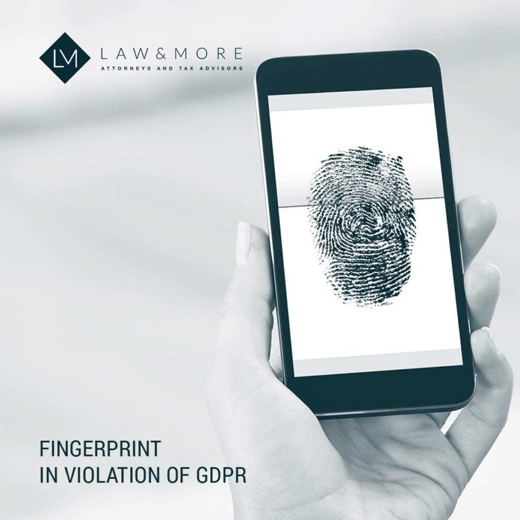 Fingerprint in violation of GDPR