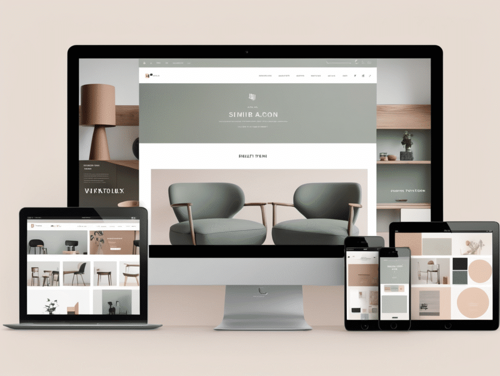 Modern website design on multiple devices