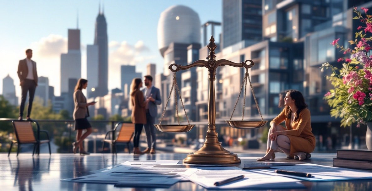 Navigating Tenancy Laws: Essential Tips for 2025 3 Modern cityscape with Dutch and global architecture, symbolizing the evolving landscape of tenancy laws.
