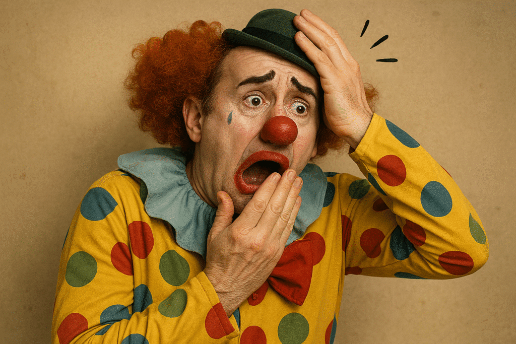 Clown who has made mistakes