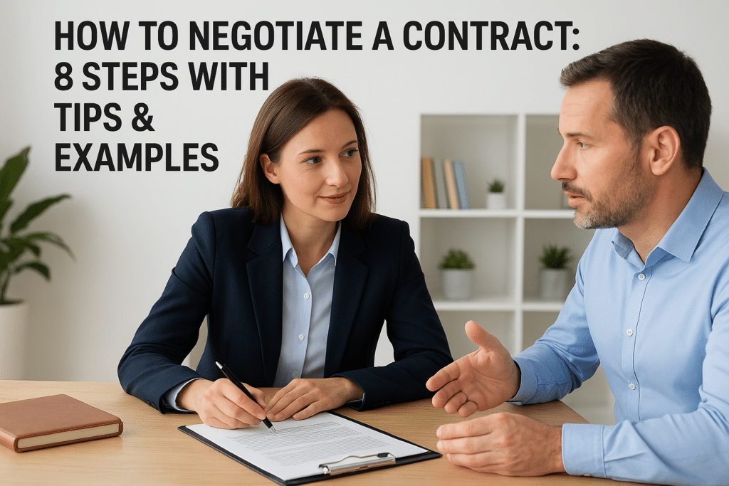 How to Negotiate a Contract: 8 Steps With Tips & Examples 2 How to Negotiate a Contract: 8 Steps With Tips & Examples