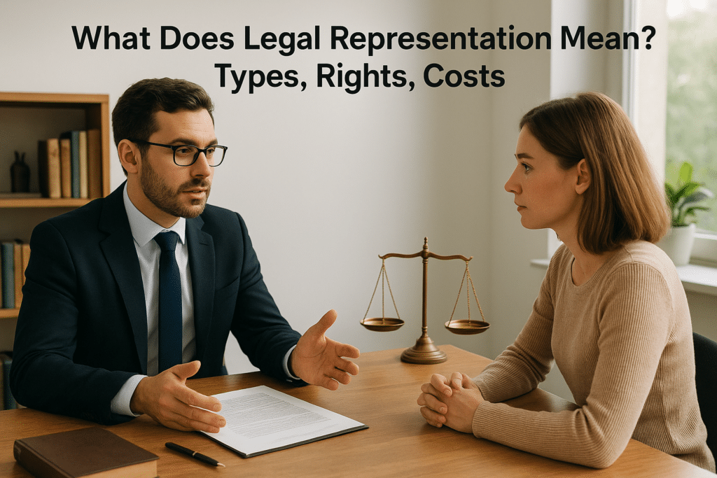 What Does Legal Representation Mean? Types, Rights, Costs