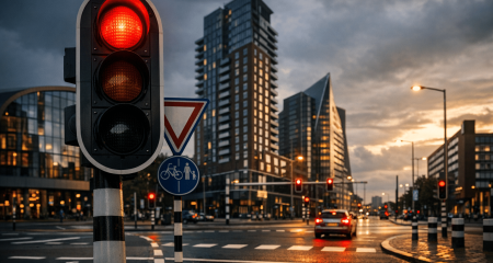 Red traffic light at Dutch intersection – legal consequences of violation resulting in injury