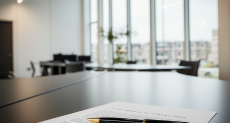 Contract met pen