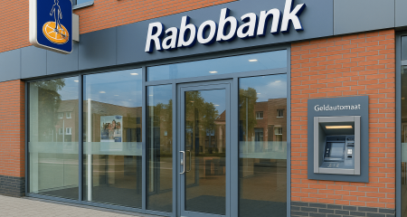 Rabobank branch with ATM outside.