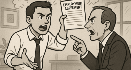 Dispute over employment agreement terms.