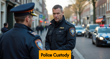 Dutch police arrest on city street