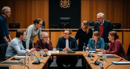 Dutch climate litigation activists courtroom