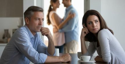 couple and another couple in the background